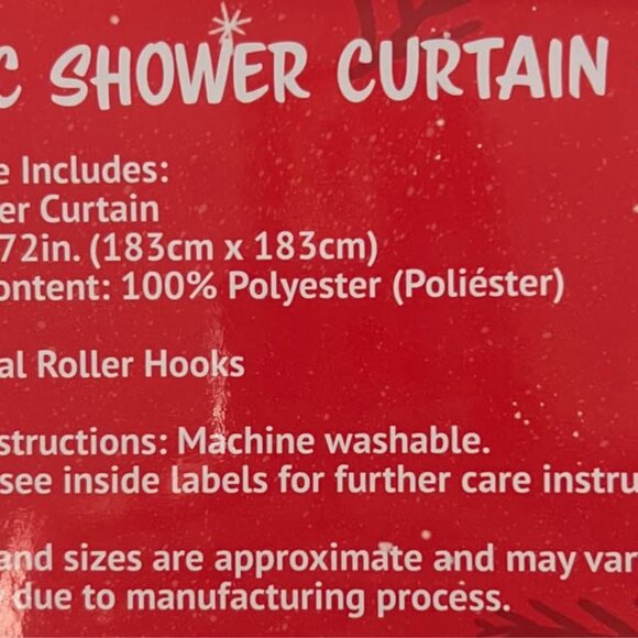 NEW Disney Mickey & Minnie Christmas 13 Piece Shower Curtain Set - Picture 3 of 3